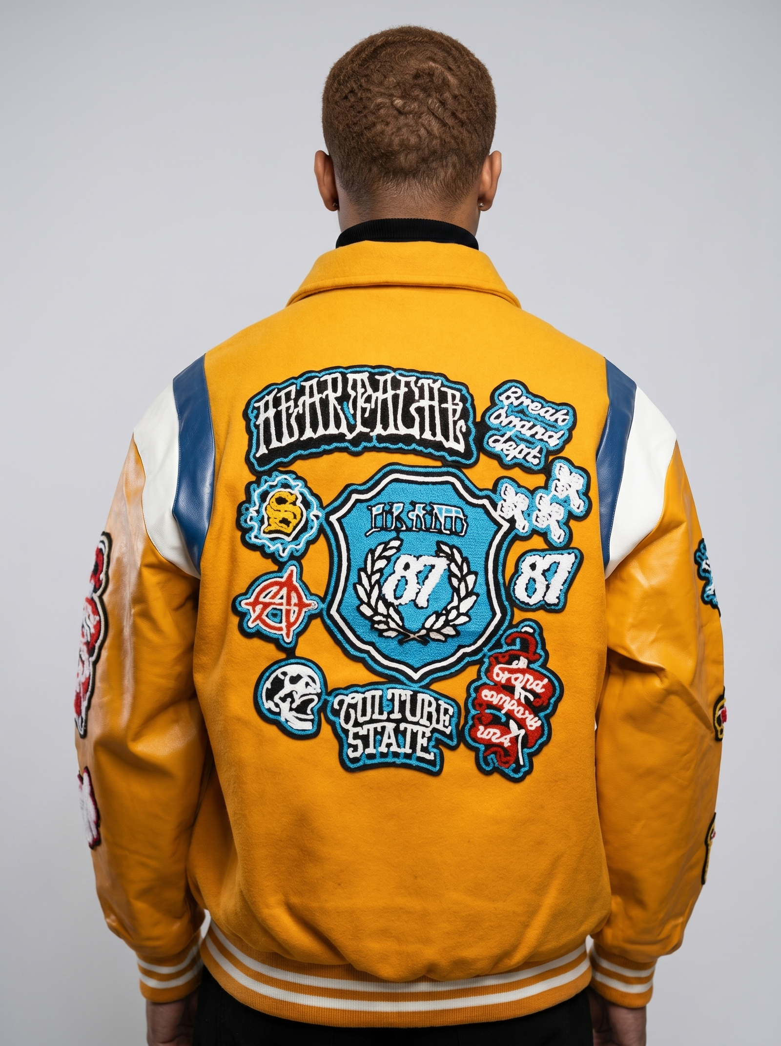 Yellow Academy Luxury Varsity Jacket - Image 2